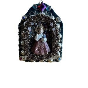 Baby Jesus of Prague w Jeweled Crown Wall Mounted‎ 3D Religious Beads Gems Decor